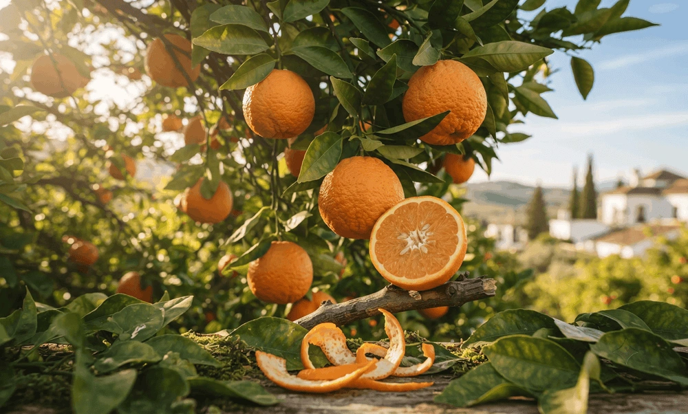 Seville bitter oranges growing in Spain — source of p-synephrine for CitrusBurn