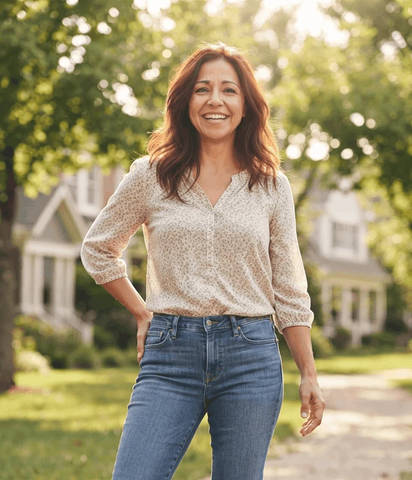 Linda after CitrusBurn - confident and energetic woman in her 40s